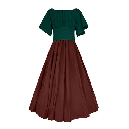 UPPADA Womens Renaissance Faire Dresses Medieval Irish Traditional plus Size Dresses Ruffle over Dress Corset Retro Cosplay Gown